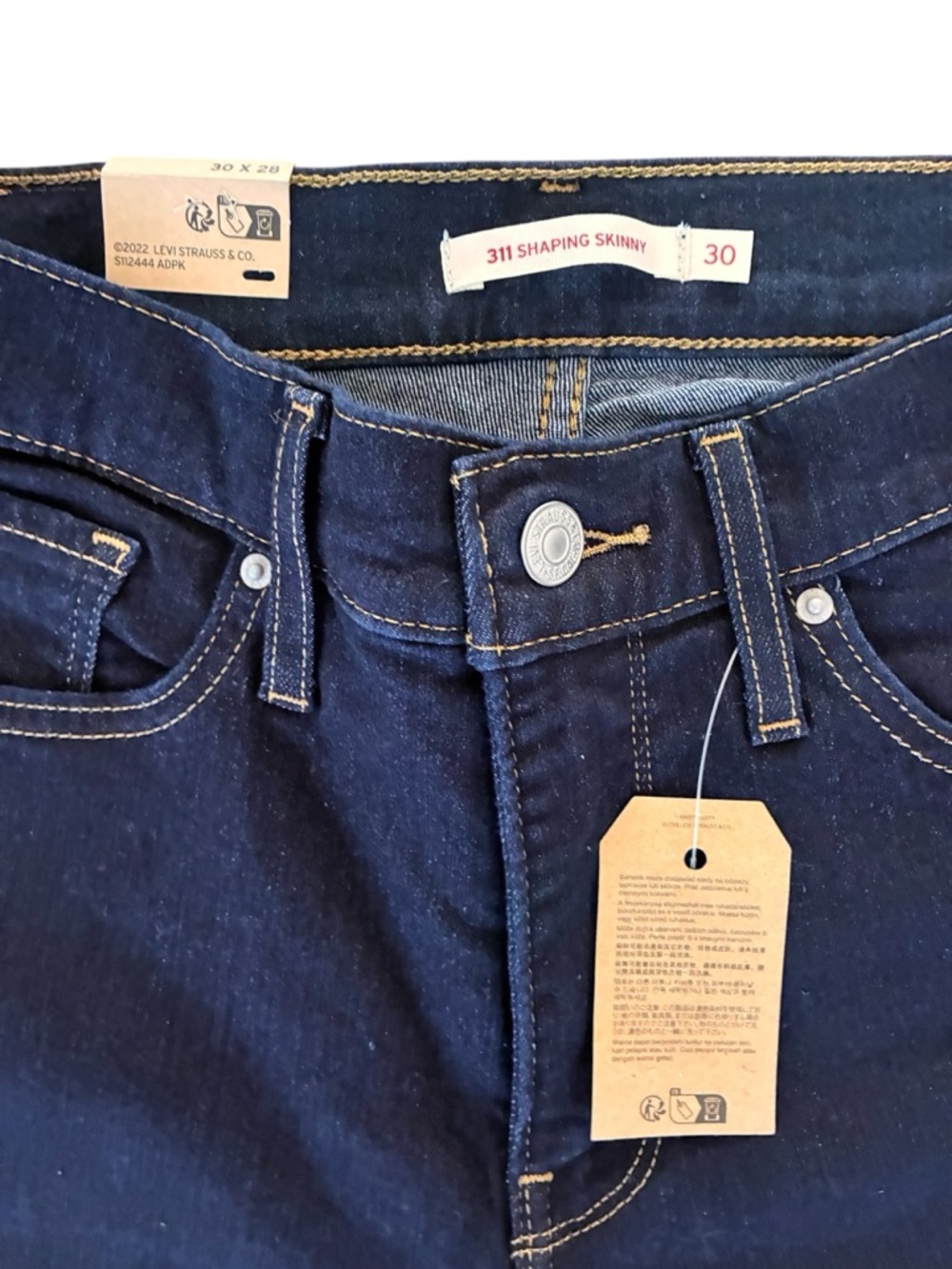 Levi's Dark Blue Shaping Skinny Jeans Women’s Size 30x28 NWT Brand New With Tags - Picture 6 of 7